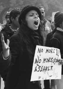 Protest in New Delhi against the gang-rape of a 23-year-old woman who later died from her injuries